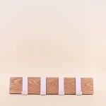 Patère 4 têtes bois métal blanc 51cm moderne | Hashtag Déco