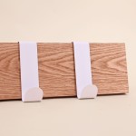 Patère 4 têtes bois métal blanc 51cm moderne | Hashtag Déco