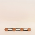 Patère métal noir frêne 49x6 cm élégante | Hashtag Déco