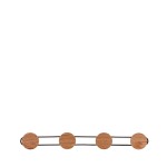 Patère métal noir frêne 49x6 cm élégante | Hashtag Déco