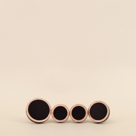 Lot de 4 patères rondes en bois de pin | Hashtag Déco