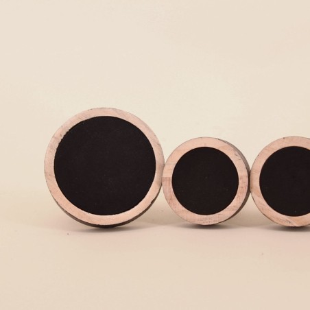 Lot de 4 patères rondes en bois de pin | Hashtag Déco