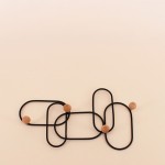 Patère design métal noir 35x20cm élégante | Hashtag Déco