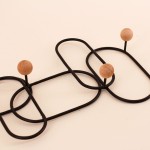 Patère design métal noir 35x20cm élégante | Hashtag Déco