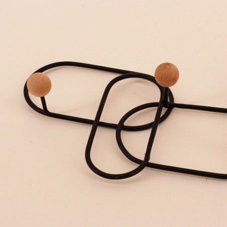 Patère design métal noir 35x20cm élégante | Hashtag Déco