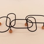 Patère design métal noir 35x20cm élégante | Hashtag Déco