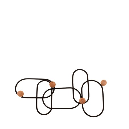 Patère design métal noir 35x20cm élégante | Hashtag Déco