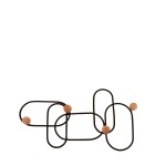 Patère design métal noir 35x20cm élégante | Hashtag Déco