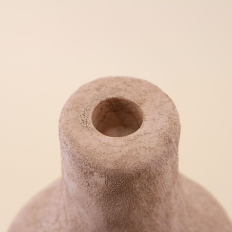 Bougeoir donuts en grès sable 45cm, élégance assurée | Hashtag Déco