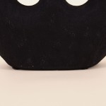 Bougeoir ethnique céramique noir 24cm | Hashtag Déco