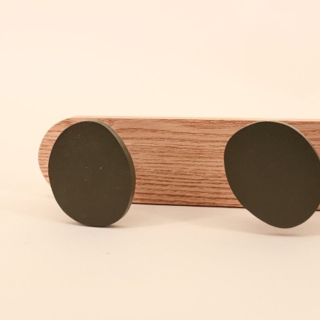 Patère 3 têtes métal noir bois | Hashtag Déco