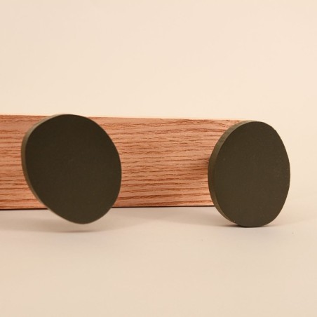 Patère 3 têtes métal noir bois | Hashtag Déco