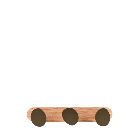 Patère 3 têtes métal noir bois | Hashtag Déco