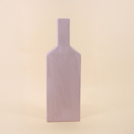 Vase géométrique en grès neutre 48cm | Hashtag Déco