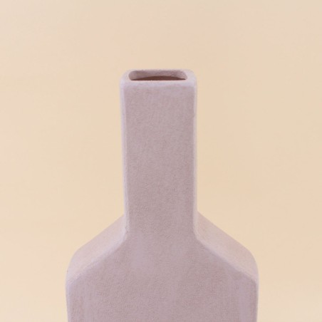 Vase géométrique en grès neutre 48cm | Hashtag Déco