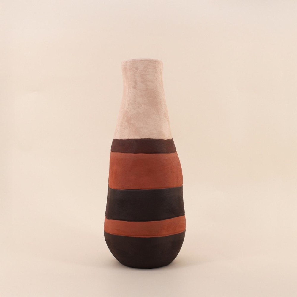 Vase en grès marron beige 45cm | Hashtag Déco