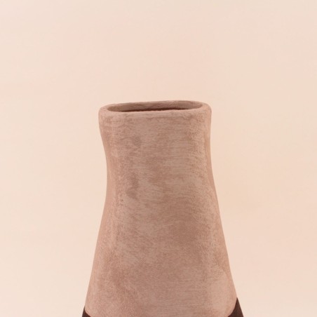 Vase en grès marron beige 45cm | Hashtag Déco