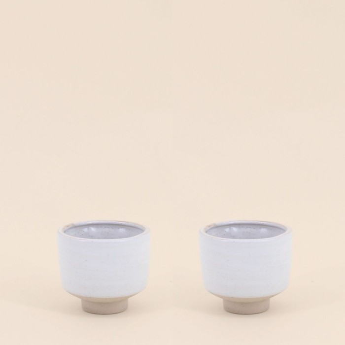 Lot de 2 photophores céramique beige | Hashtag Déco