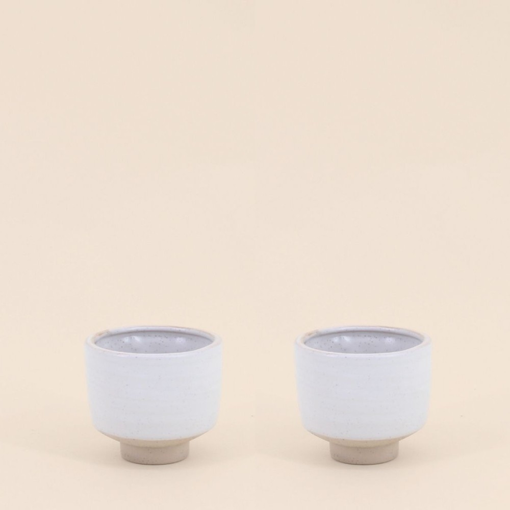 Lot de 2 photophores céramique beige | Hashtag Déco