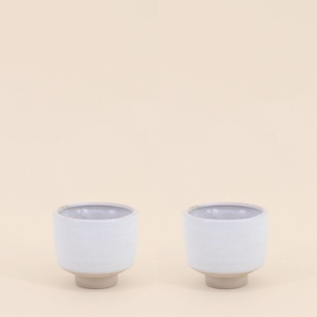 Lot de 2 photophores céramique beige | Hashtag Déco