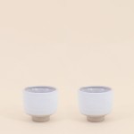 Lot de 2 photophores céramique beige | Hashtag Déco