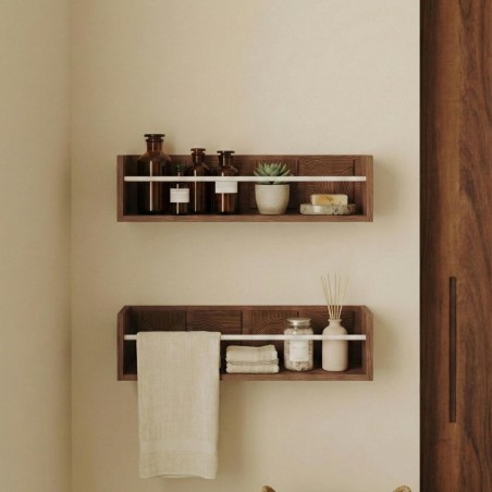 Étagère murale en bois naturel 50cm | Hashtag Déco