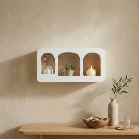 Étagère murale bois noir 40cm design élégant | Hashtag Déco