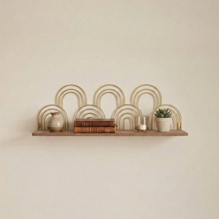 Étagère murale arches dorés en métal 50cm | Hashtag Déco