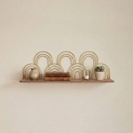 Étagère murale arches dorés en métal 50cm | Hashtag Déco