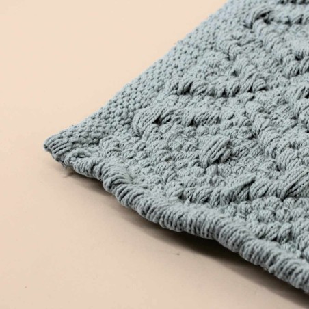 Tapis de bain vert coton 50x80cm | Hashtag Déco