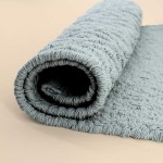 Tapis de bain vert coton 50x80cm | Hashtag Déco