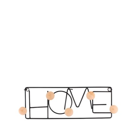 Patère en métal noir "Home" 40cm | Hashtag Déco
