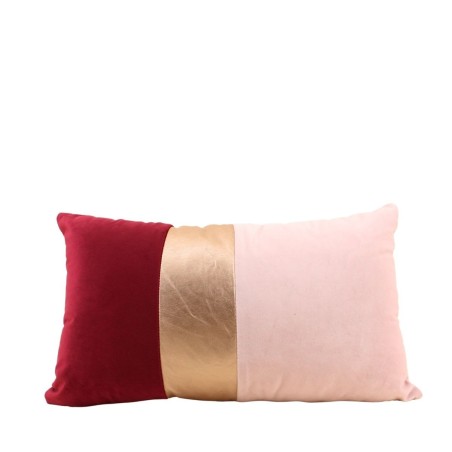 Coussin rectangulaire satiné bleu 30x50cm | Hashtag Déco