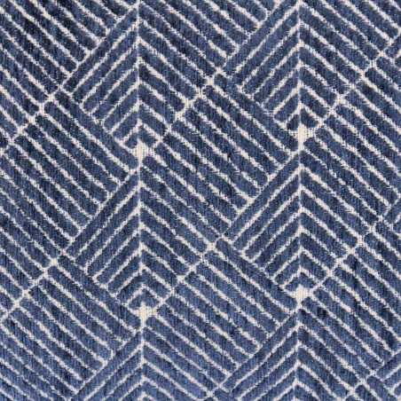 Coussin à motifs géométriques coton bleu 30x50 | Hashtag Déco