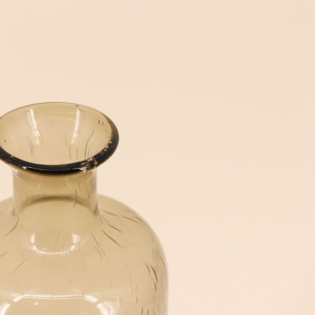 Vase verre marron 30cm, élégance moderne | Hashtag Déco