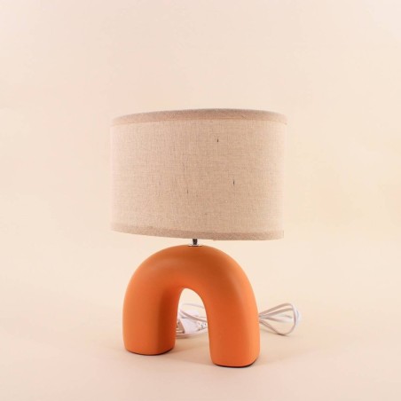 Lampe arche céramique terracotta élégante | Hashtag Déco