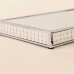 Plateau miroir argenté en métal 24x14cm | Hashtag Déco