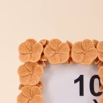 Cadre photo fleurs résine beige 10x15cm | Hashtag Déco