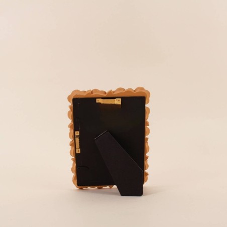 Cadre photo fleurs résine beige 10x15cm | Hashtag Déco