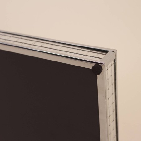 Plateau miroir gris en métal 29x18cm élégant | Hashtag Déco