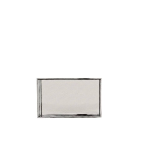 Plateau miroir gris en métal 29x18cm élégant | Hashtag Déco