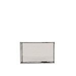 Plateau miroir gris en métal 29x18cm élégant | Hashtag Déco