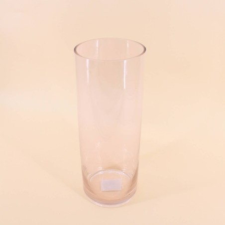 Vase en verre transparent 15x40cm, chic et moderne | Hashtag Déco