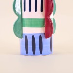 Vase coloré en porcelaine 28cm vert bleu rose | Hashtag Déco