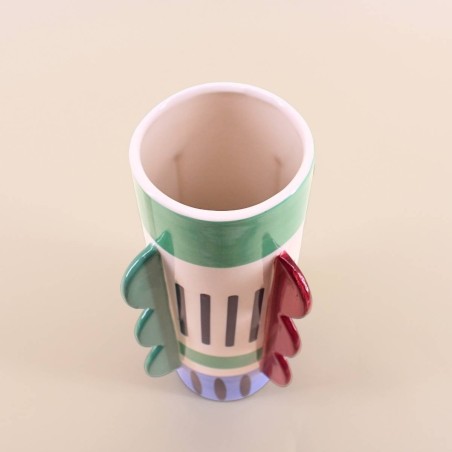 Vase coloré en porcelaine 28cm vert bleu rose | Hashtag Déco