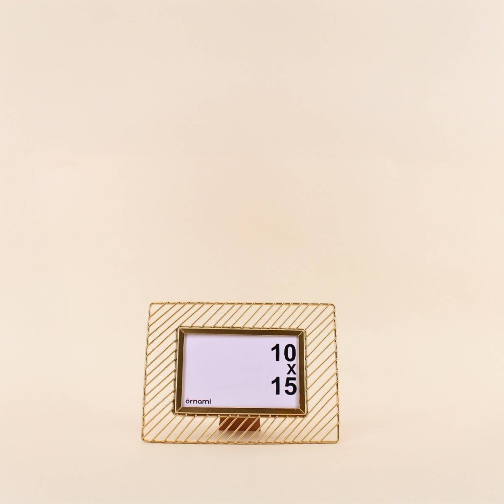 Cadre photo métal doré 10x15cm élégant | Hashtag Déco