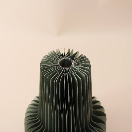 Vase pliable en papier rond noir | Hashtag Déco