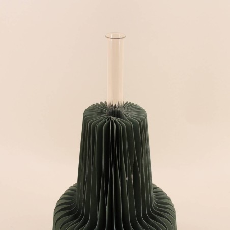 Vase pliable en papier rond noir | Hashtag Déco