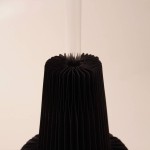 Vase pliable en papier rond noir | Hashtag Déco