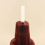 Vase pliable en papier rond noir | Hashtag Déco